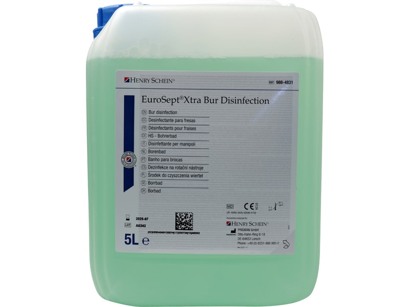 HS drill bath, EuroSept Xtra Bur Disinfection, canister of 5 liters