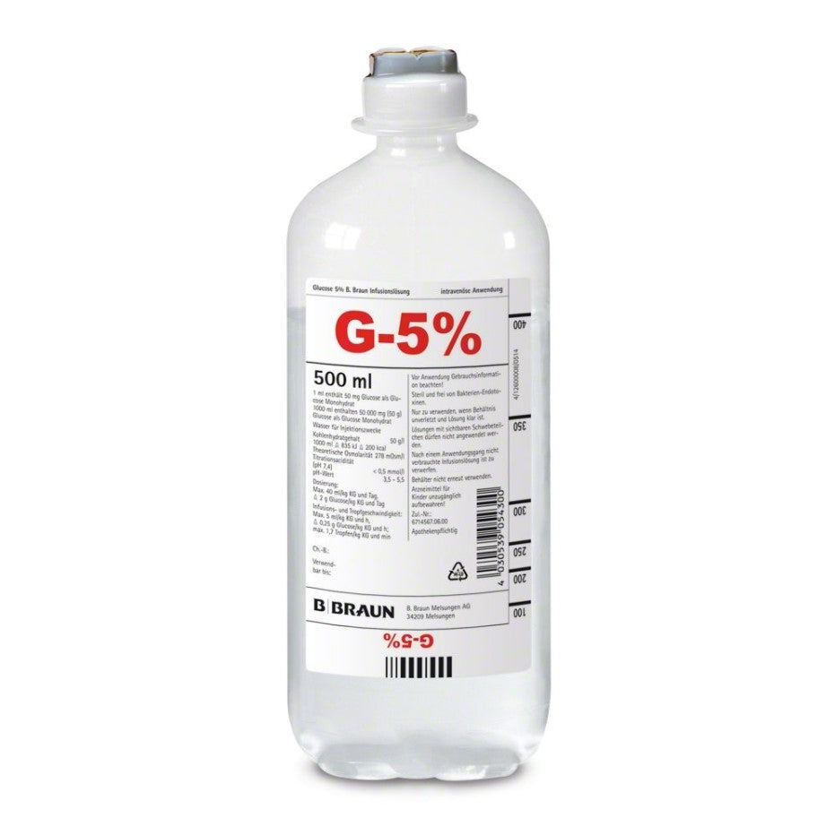 Glucose 5% Ecoflac plus B.Braun 10×500 ml