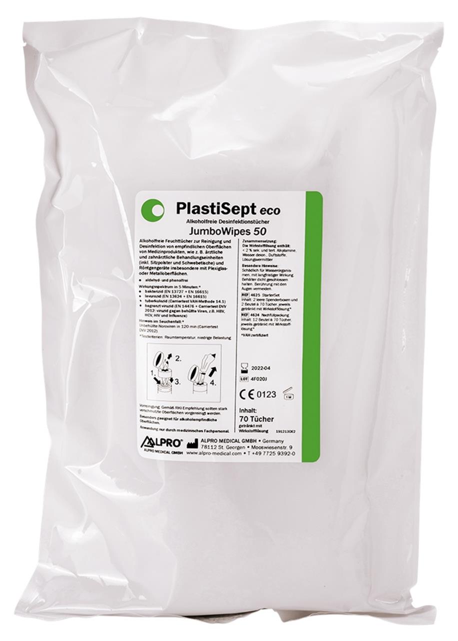 PlastiSept eco JumboWipes 50 - box 12 x 70 pieces, NL