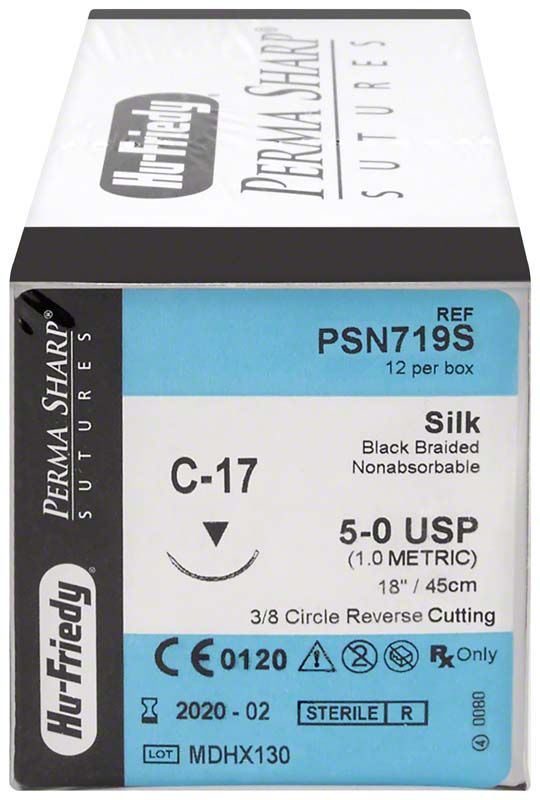 SEAM MATERIAL SILK 5-0NA C-17 3/8KR. Pack