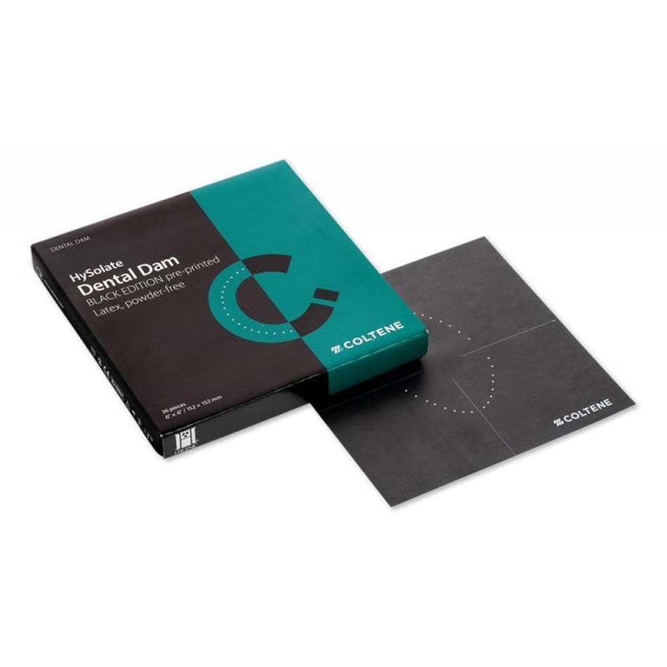 HySolate Latex Dental Dam dark printed extra-strong 152x152mm, 36 pieces SKU: 60031354
