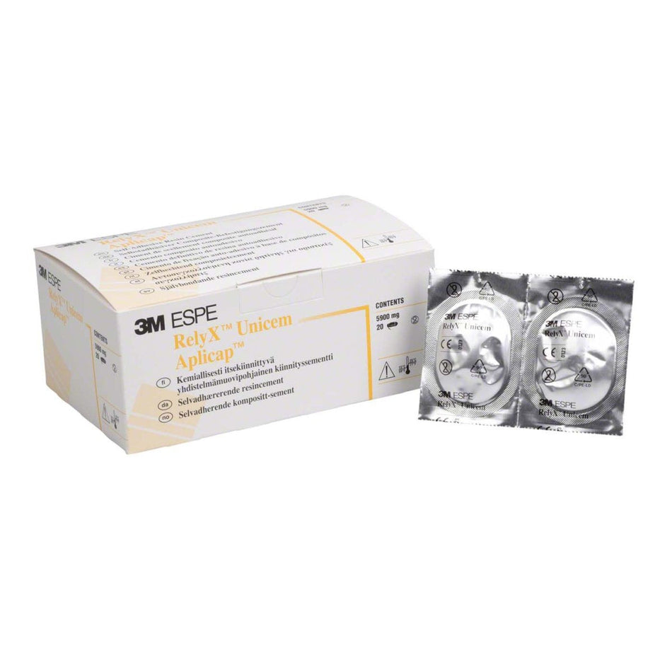 RelyX Unicem Aplicap, composite luting cement, white opaque, pack of 20 capsules