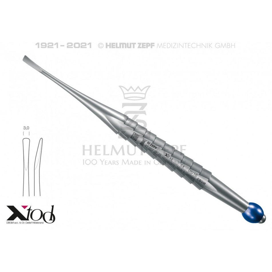 X-Luxa-Tool - 7 curved, working end 3.0 mm with blue ball