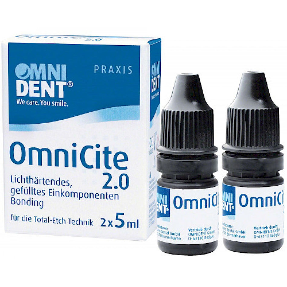 OmniCite 2.0, one-component bonding agent, light-curing, 2 bottles of 5 ml each