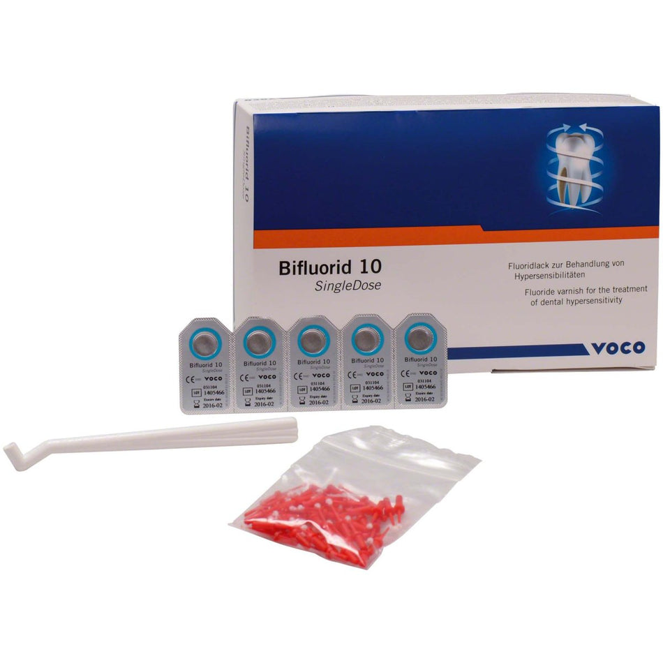 Bifluoride 10, fluoride varnish, set, pack of 3 bottles of 10g each