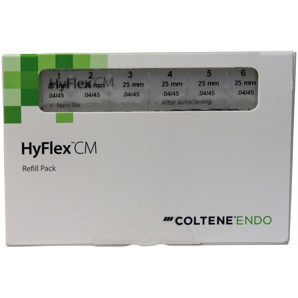 Hyflex CM NiTi files, 04/45, 25 mm, pack of 6 pieces