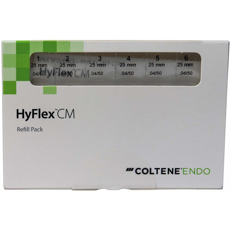 Hyflex CM NiTi files, 04/50, 25 mm, pack of 6 pieces