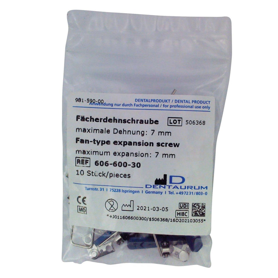 Fan expansion screws, stainless steel, pack of 10