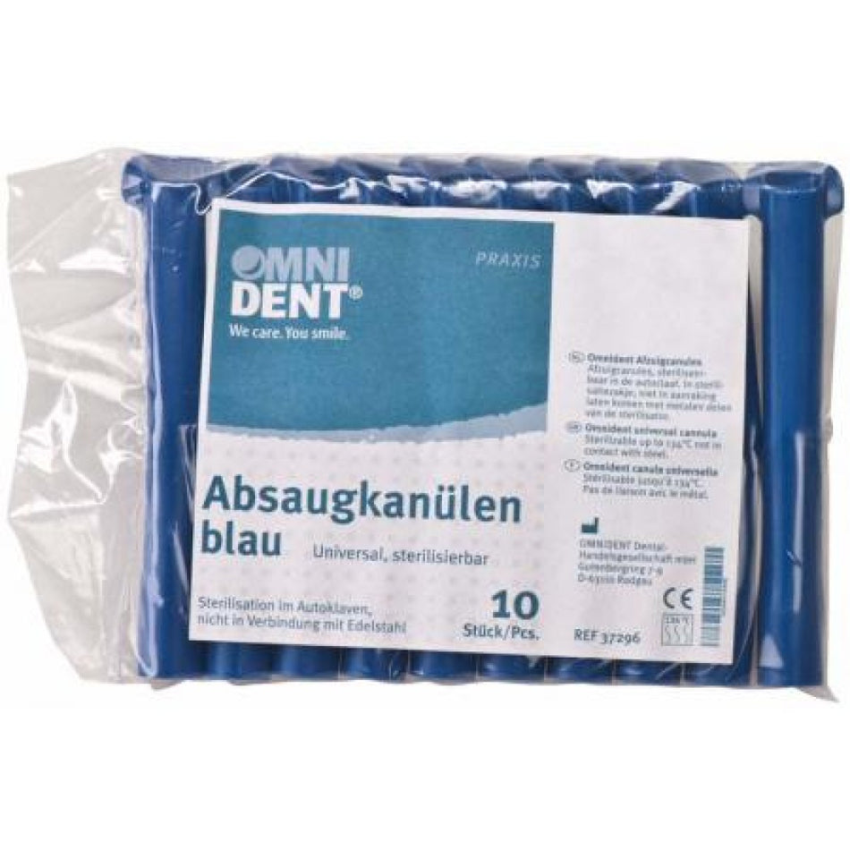 Suction cannula pack of 10 blue