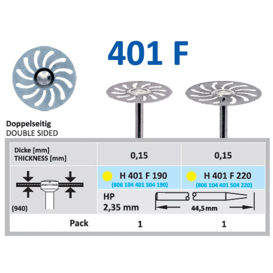 Diamond disc H 401 F 190, piece