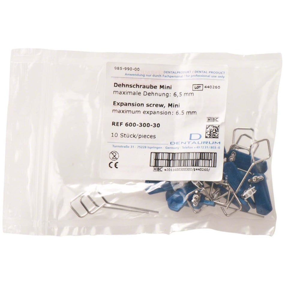 Expansion screws, stainless steel, mini, pack of 10