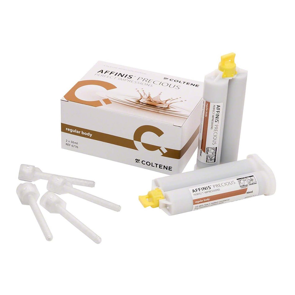 Affinis Precious System 50, correction material, body regular, gold, set, 2 cartridges of 50 ml each