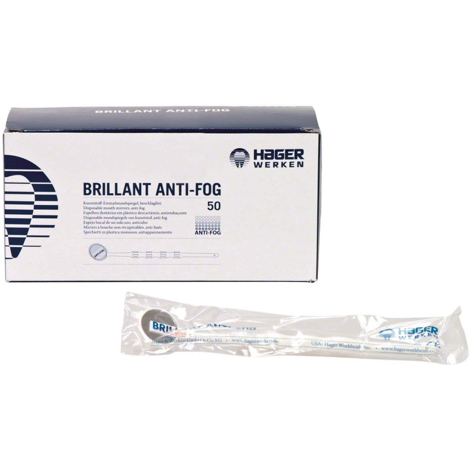 Brillant Anti-Fog, mouth mirror, white, pack of 50