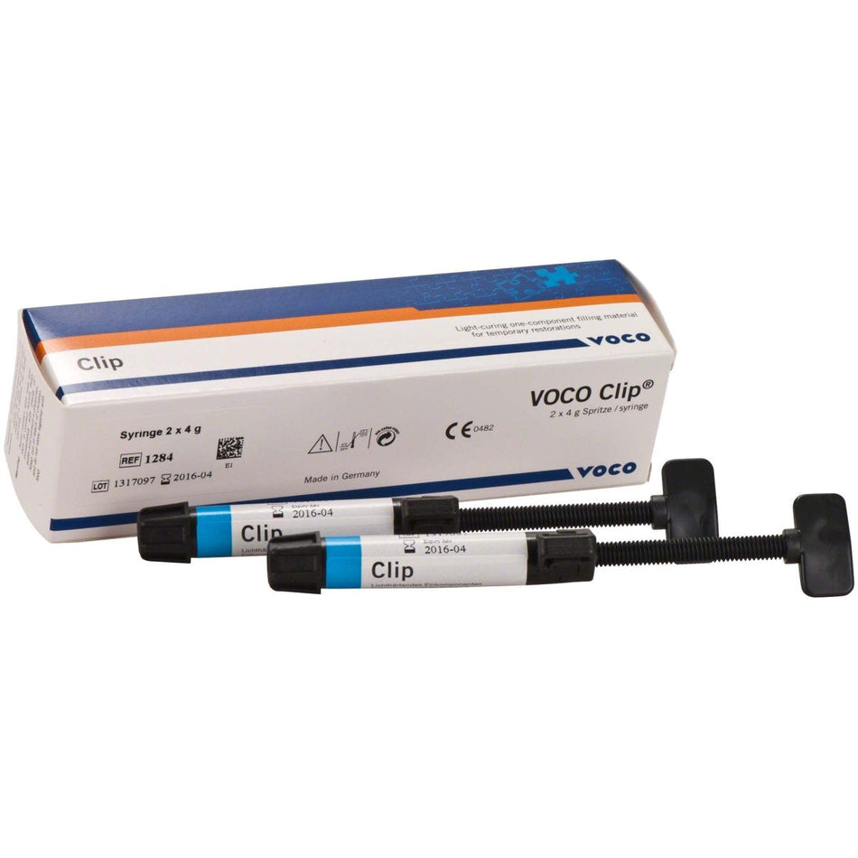 Clip, 2 syringes of 4 g each