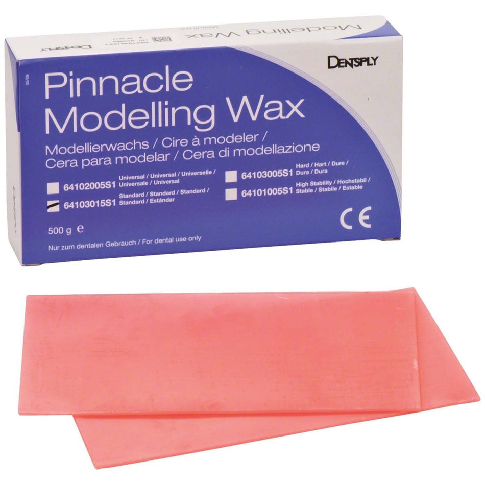 Pinnacle modeling wax, standard, pink, 169 x 95mm, pack of 500 g