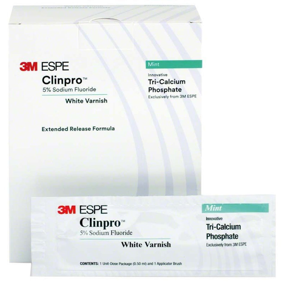 Clinpro White Varnish mint, pack of 50 x 0.5 ml SKU: 12249