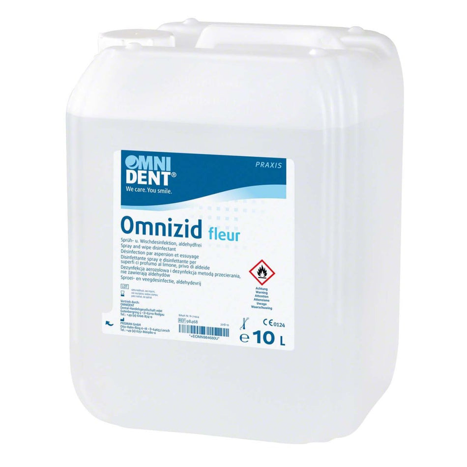 Omnicidal surface disinfectant, Fleur, canister of 10 liters