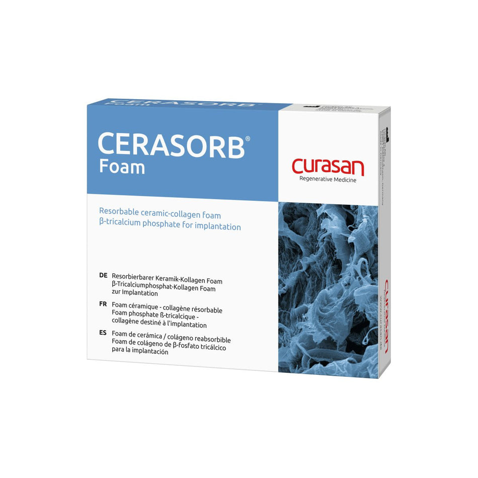 Cerasorb Foam, bone regeneration material, 12 × 12 × 4 mm, pack of 3 SKU: 9000060054