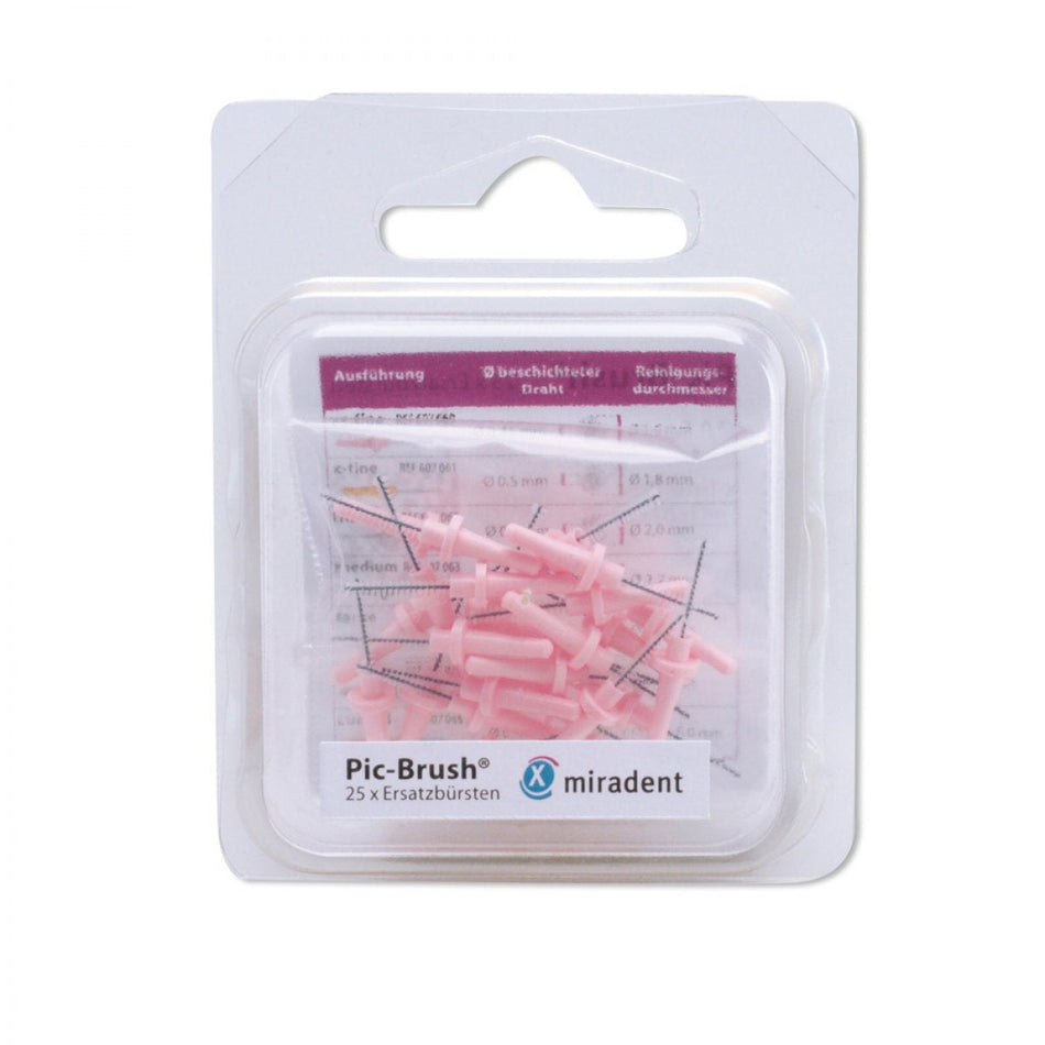Pic-Brush replacement brushes, pink, xx-fine, ? 1.6 mm, pack of 12