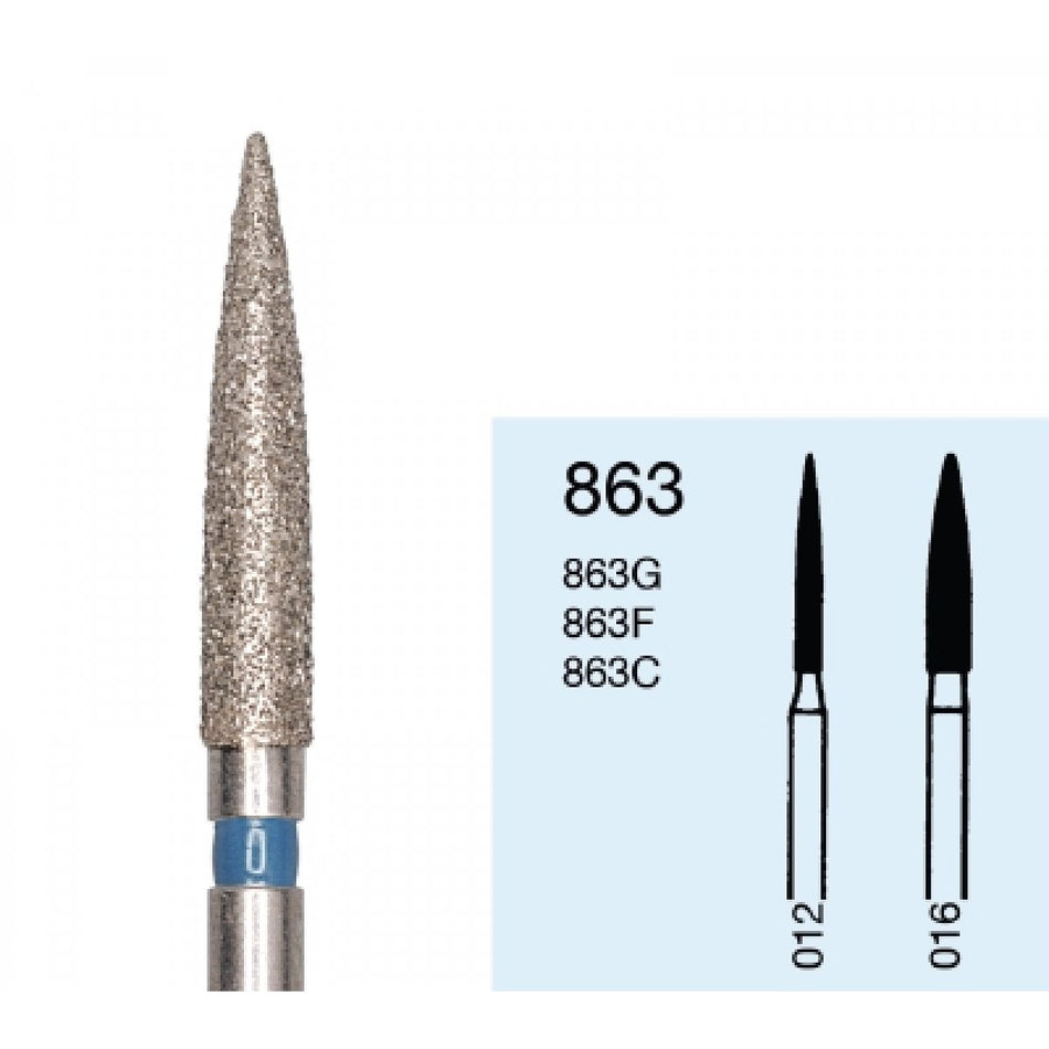 Omni Diamant FG 863F 012 red, pack of 5