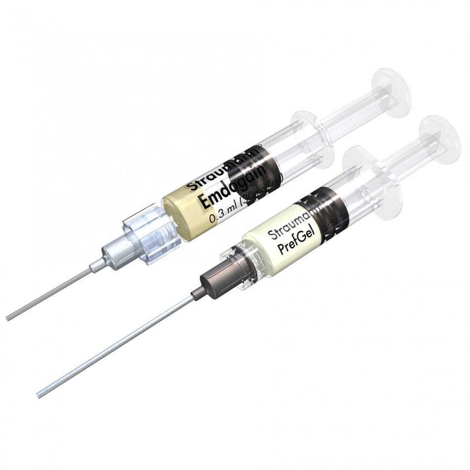 Emdogain, 3 × 0.3 ml, PrefGel, 3 × 0.6 ml, multipack, pack of 6 syringes SKU: 075114W
