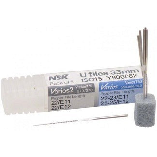 End files for Varios, ISO 15, 33 mm, pack of 6 pieces