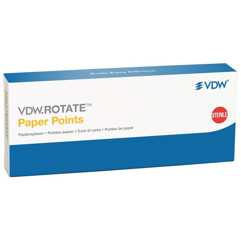 VDW ROTATE paper tips, 29 mm, ISO 035, Taper.04, green, pack of 180 pieces