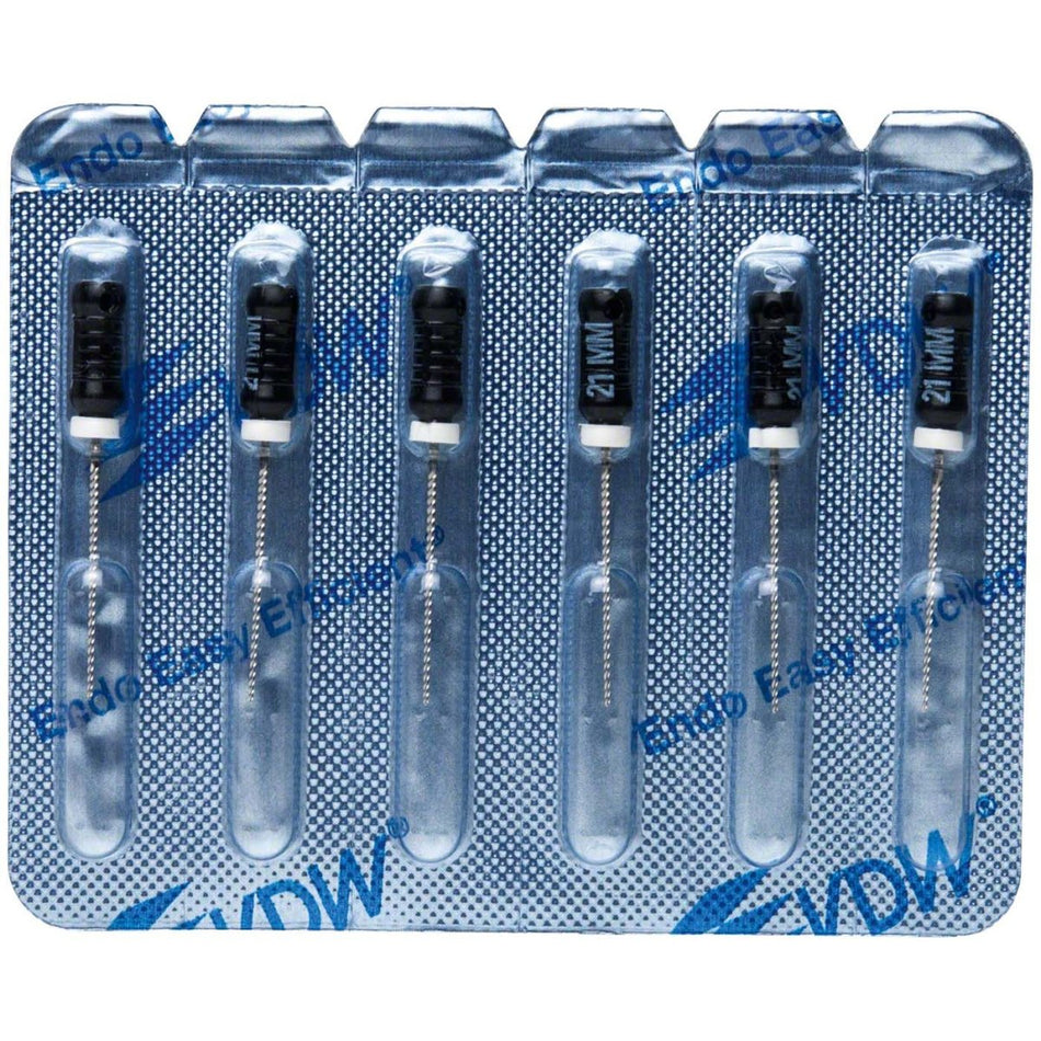 VDW STERILE K file, 21 mm, ISO 40, black, pack of 6 pieces