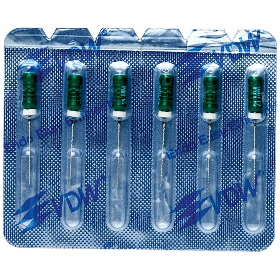 STERILE Hedström files, 21 mm, ISO 035, green, blister of 6 pieces