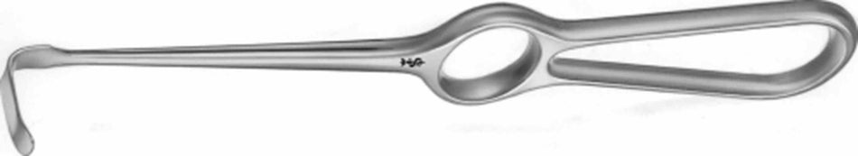 Obwegeser retractor 55 x 12 mm 21.5 cm DO 463R, 1 piece