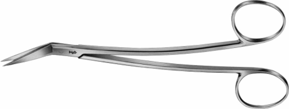 Gingival scissors Locklin angled 15.5 cm DO 219R, 1 piece