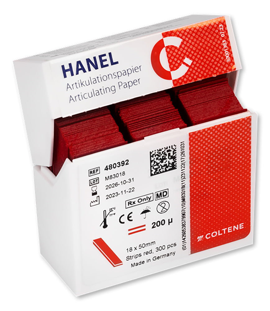 Hanel articulation paper 200µ | Articulation paper red 200 mµ, pack of 300 pieces