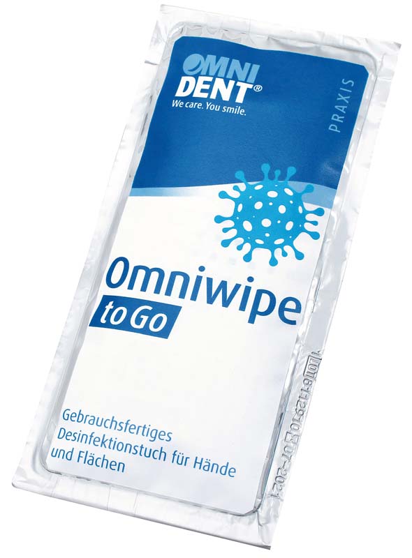 Omniwipe to go disinfectant wipe 1 piece