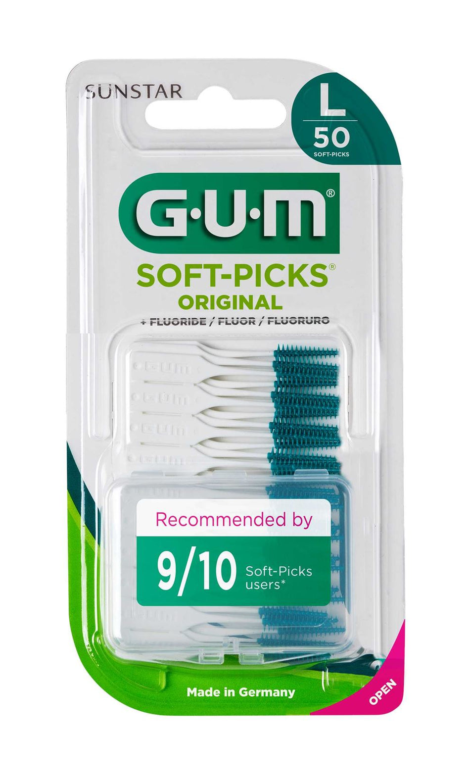 Gum Soft-Picks Interdental Brushes, large, blister pack of 40 including travel case