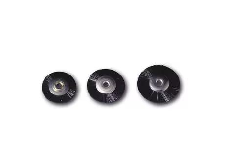 HS miniature polishing brushes black mounted handpiece, Ø 19 mm, pack of 12