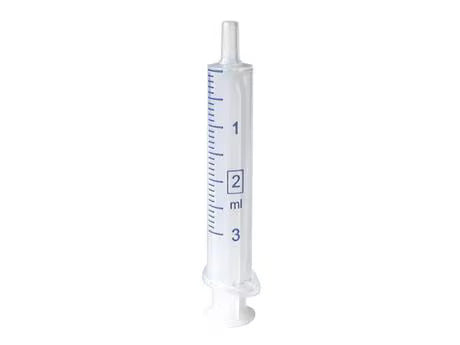 Disposable syringes, Luer, 2 ml, pack of 100