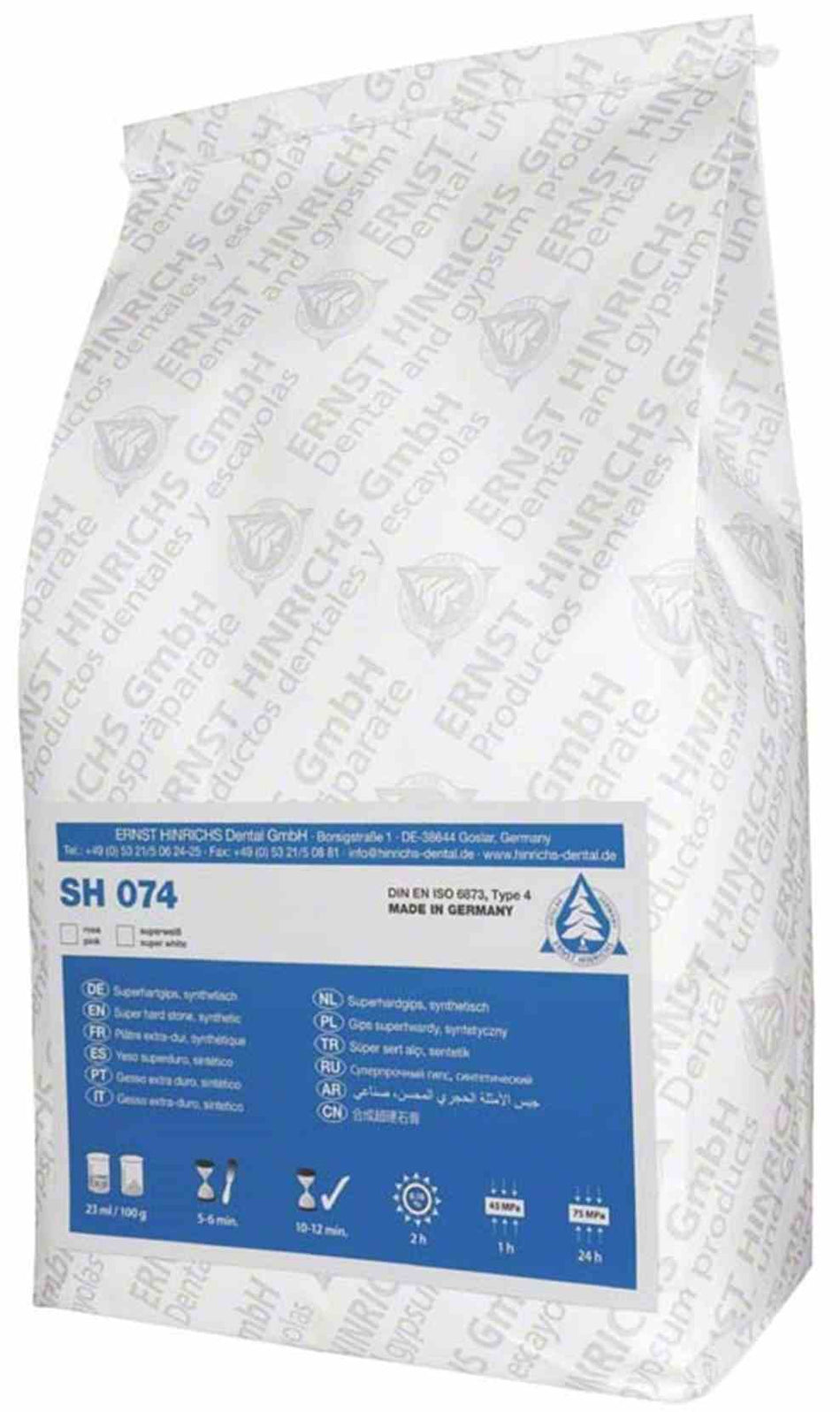 SH 074 Super hard plaster pink bag 25 kg