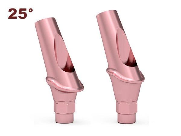 25° ICX-3.3 Aesthetic titanium abutment, gingival height: 2mm H