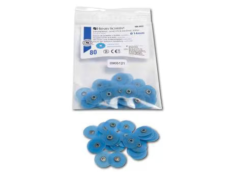 HS finishing and polishing discs extra thin - refill pack blue - coarse, Ø 14 mm, pack of 80 pieces