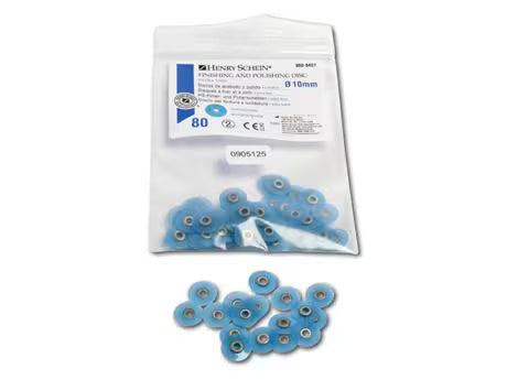 HS finishing and polishing discs extra thin - refill pack blue - coarse, Ø 10 mm, pack of 80 pieces