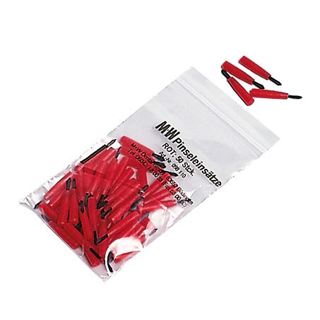 M+W Select brush inserts, red, pack of 50