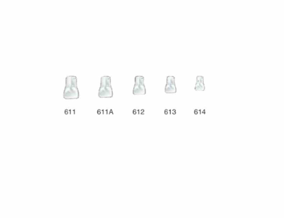 Children's Tooth Strip Crowns Single Forms Middle Incisor, Form 611A, Box of 5 Pieces