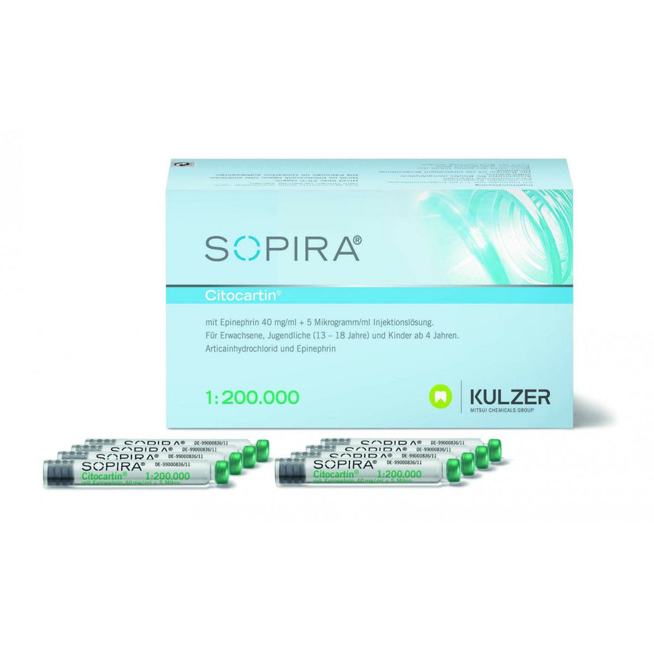 Sopira Citocartin 1:200000, 50 cylinder ampoules of 1.7 ml