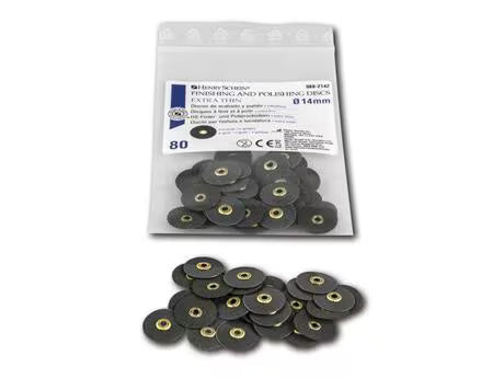 HS finishing and polishing discs extra thin - refill pack black - extra coarse, Ø 10 mm, pack of 80 pieces