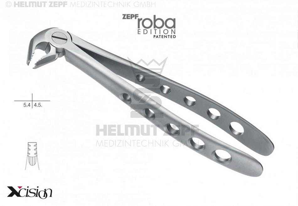 Tooth forceps, English Form, Fig. 13, modified, Roba edition