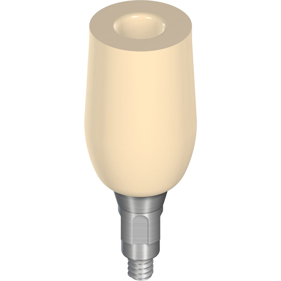 RC temporary abutment VITA CAD-Temp including screw 025.4908 height 12 mm, Ø 7 mm PMMA, TAN