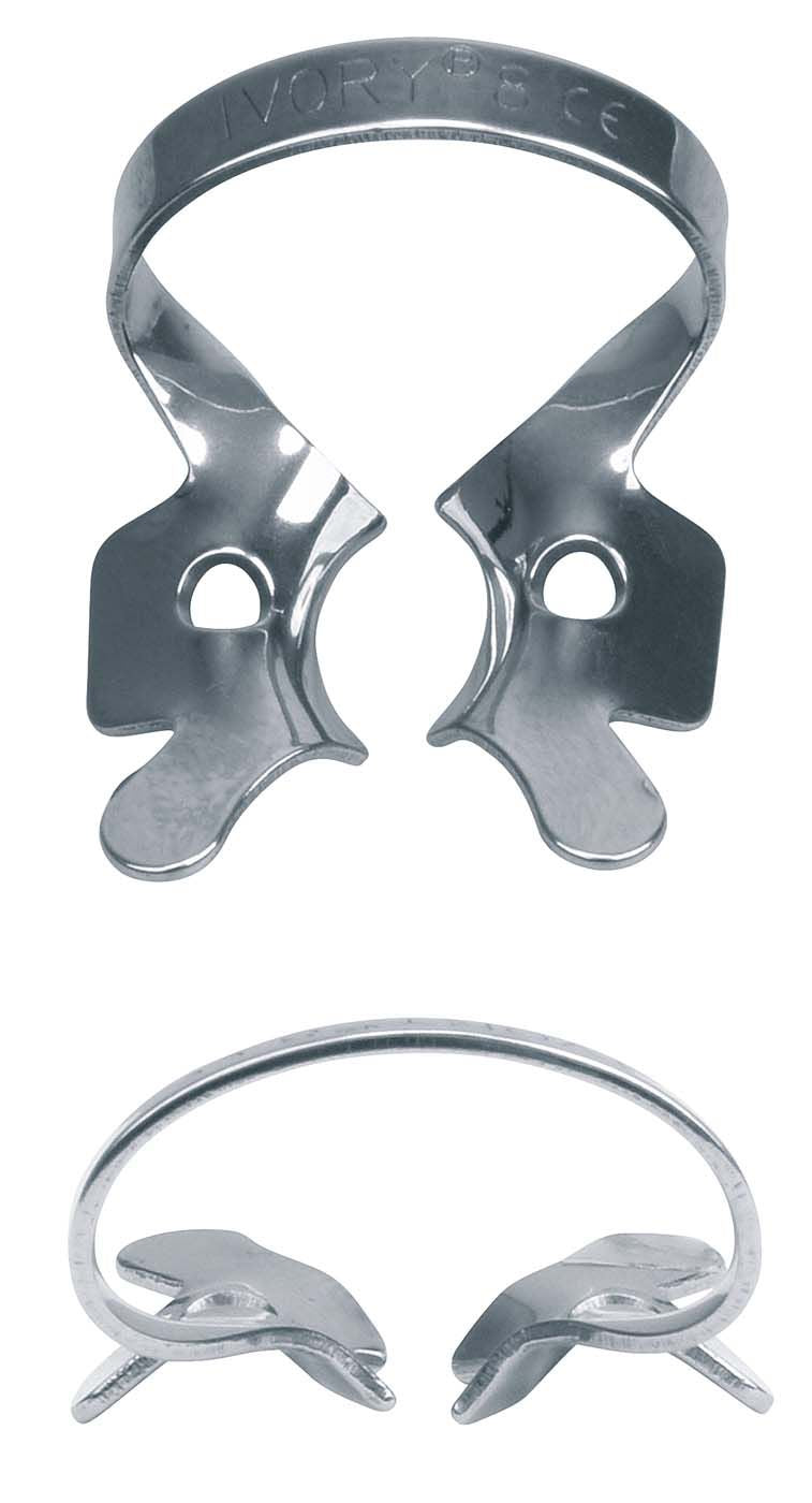 Ivory rubber dam clamp No. 8, 1 piece