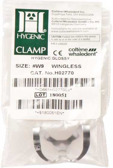 Hygenic rubber dam clamp system 7 no.W9, 1 piece