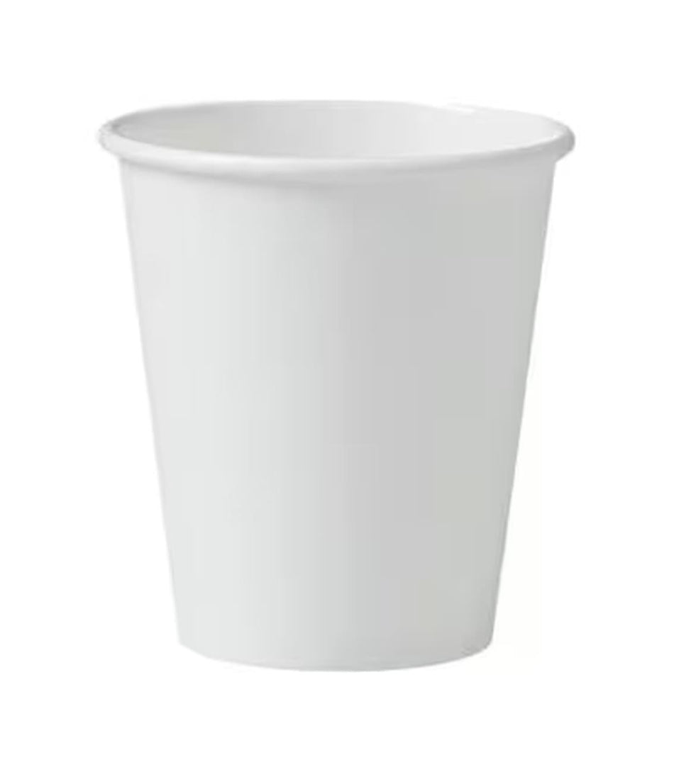 Paper cups, recyclable, white, pack of 1,000