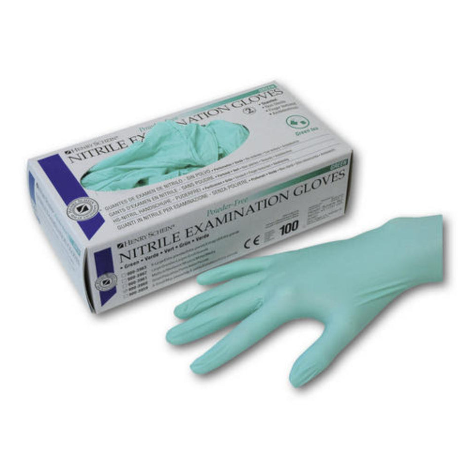 HS-Nitrile Gloves, powder-free, Green - Green Tea, size S, pack of 100